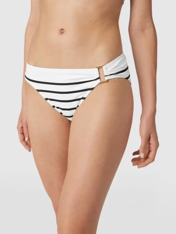 Schlussverkauf ✨ Lauren Ralph Lauren ? Bikini-Hose Mit Streifenmuster Modell ‘RING FRONT HIPSTER’ – Weiß ? 4